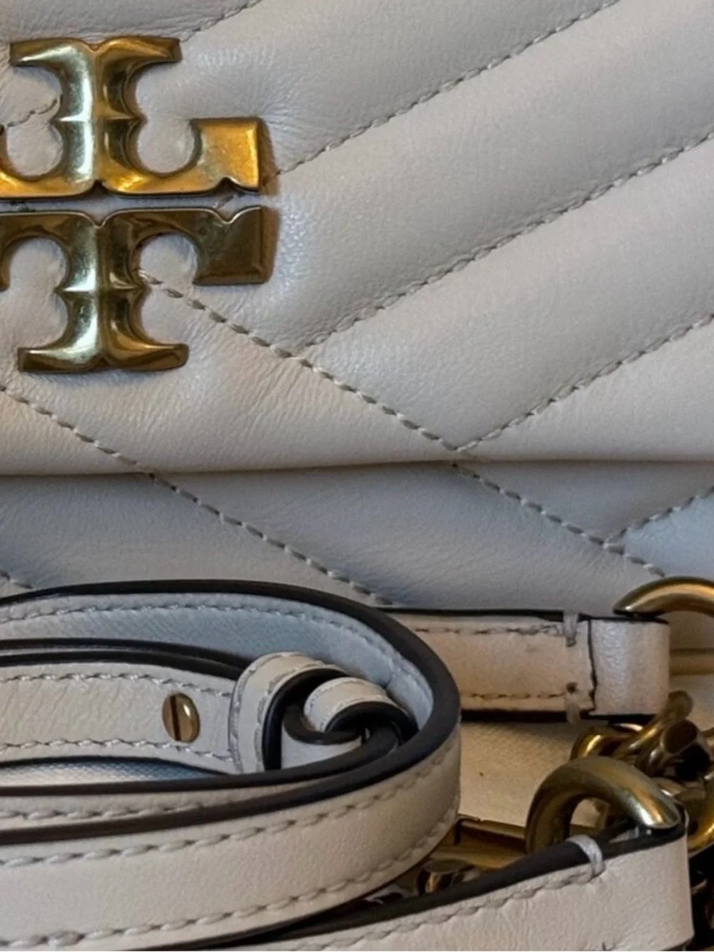 Tory Burch cream quilted